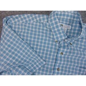 Onward‎ Reserve Shirt Mens XL Blue White Plaid